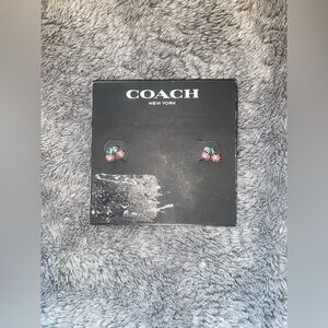 BNWT COACH Pink Cherry Stud Earrings $95